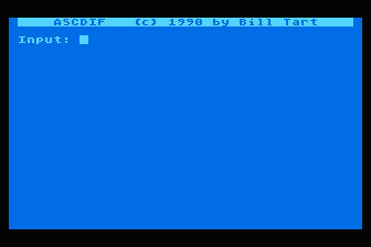 ASCDIF — screenshot 1