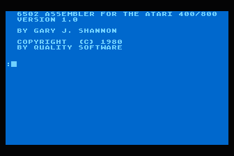 Assembler atari screenshot