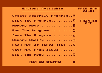 Assembler atari screenshot