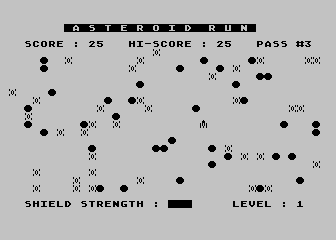 Asteroid Run atari screenshot
