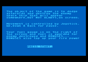 Astro Dodger atari screenshot
