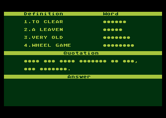 Astro-Quotes atari screenshot