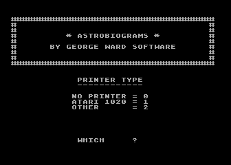 Astrobiograms atari screenshot