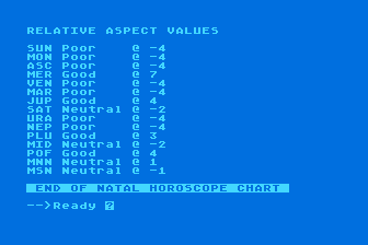 Astrology atari screenshot