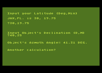 Astronomy Package atari screenshot