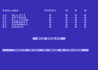 Atari Cricket atari screenshot