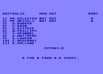 Atari Cricket atari screenshot