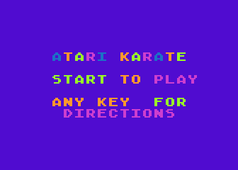 Atari Karate atari screenshot