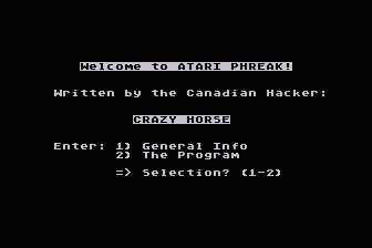 Atari Phreak atari screenshot