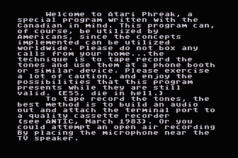 Atari Phreak atari screenshot