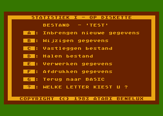 Atari Statistieken atari screenshot