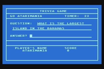 Atari Trivia Data Base