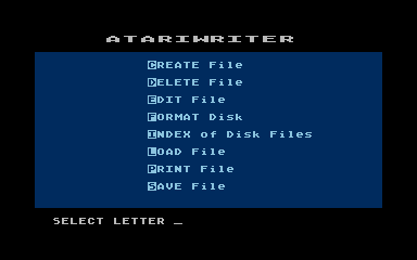 AtariWriter — screenshot 2