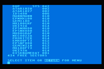 AtariWriter Printer Drivers