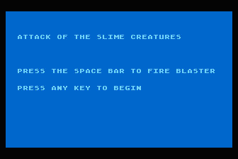 Attack of the Slime Creatures atari screenshot