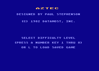 Aztec atari screenshot