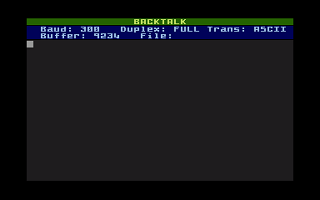 Backtalk atari screenshot