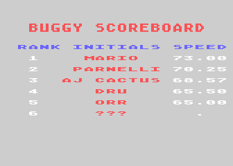 Baja Buggies atari screenshot