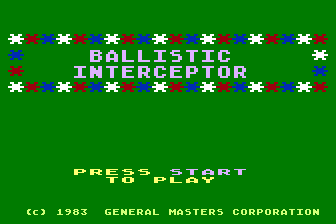 Ballistic Interceptor atari screenshot