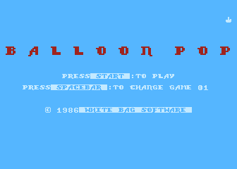 Balloon Pop atari screenshot