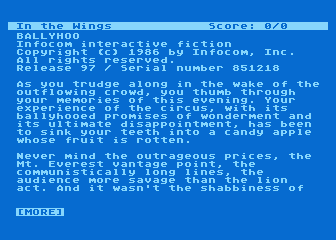 Ballyhoo atari screenshot