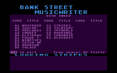 Bank Street MusicWriter atari screenshot