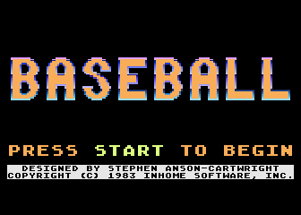 Baseball atari screenshot