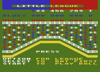 Baseball atari screenshot