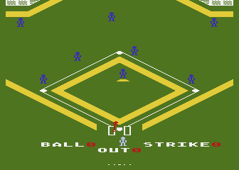 Baseball atari screenshot