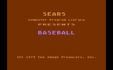 Baseball atari screenshot