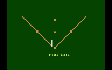 Baseball atari screenshot