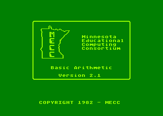 Basic Arithmetic atari screenshot