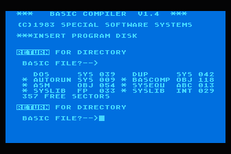 BASIC Compiler atari screenshot