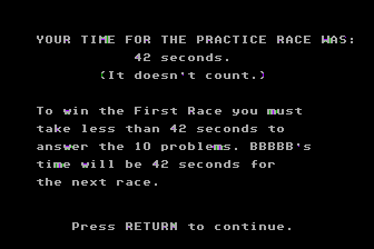Basic Number Facts - Practice atari screenshot