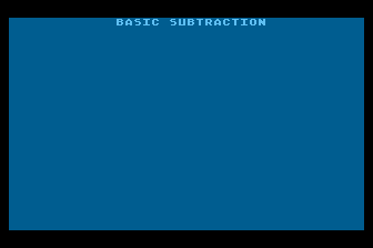 Basic Subtraction atari screenshot