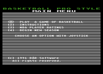 Basketball Pro Style atari screenshot
