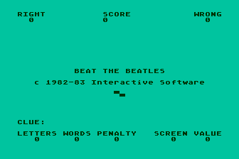 Beat the Beatles atari screenshot