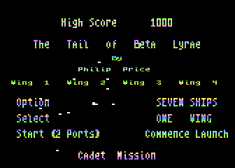 Tail of Beta Lyrae (The) atari screenshot