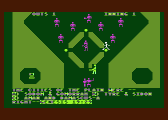 Bible Baseball atari screenshot