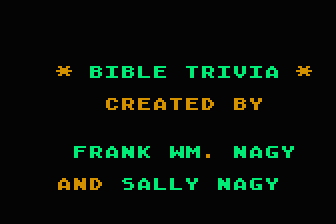 Bible Trivia atari screenshot