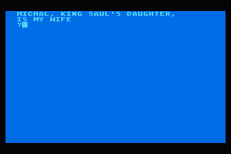 Bible Trivia atari screenshot