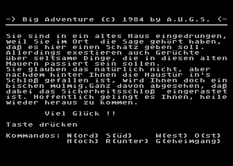 Big Adventure atari screenshot