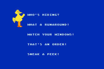 Big Bird's Funhouse atari screenshot