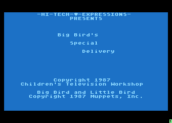 Big Bird's Special Delivery atari screenshot