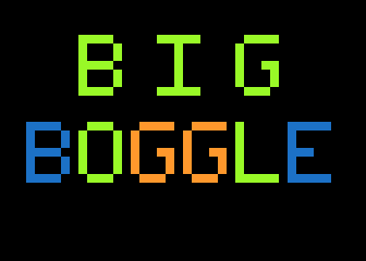 Big Boggle atari screenshot