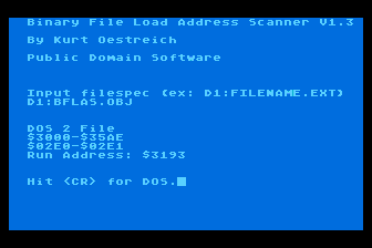 Binary File Load Address Scanner — screenshot 1