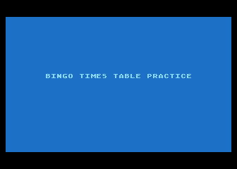 Bingo Multiplication atari screenshot