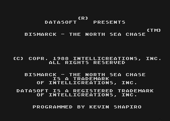 Bismarck - The North Sea Chase atari screenshot