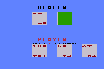 Blackjack atari screenshot