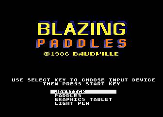 Blazing Paddles atari screenshot